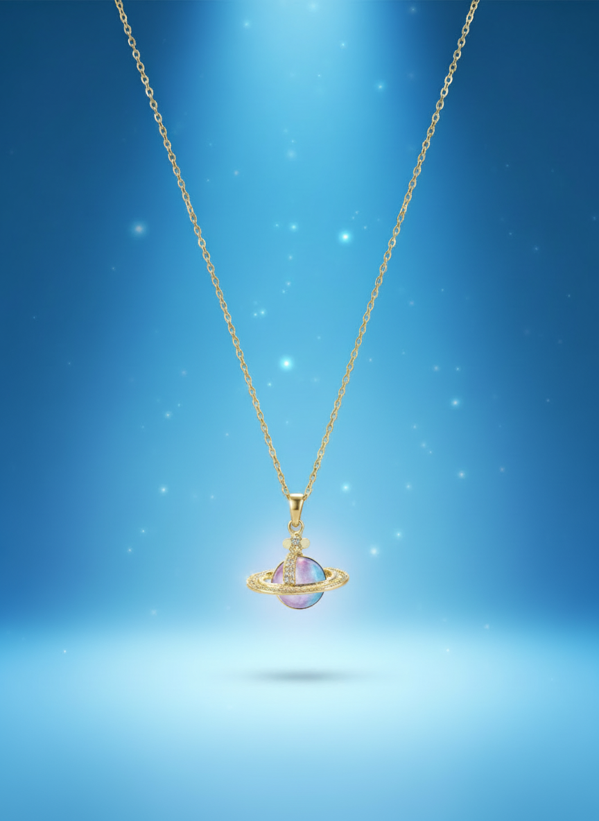 Minimalist sterling silver necklace styled for Y2K layered jewelry look with celestial aesthetic.