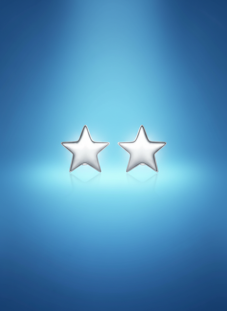 Riot Star Earrings- Sterling Silver