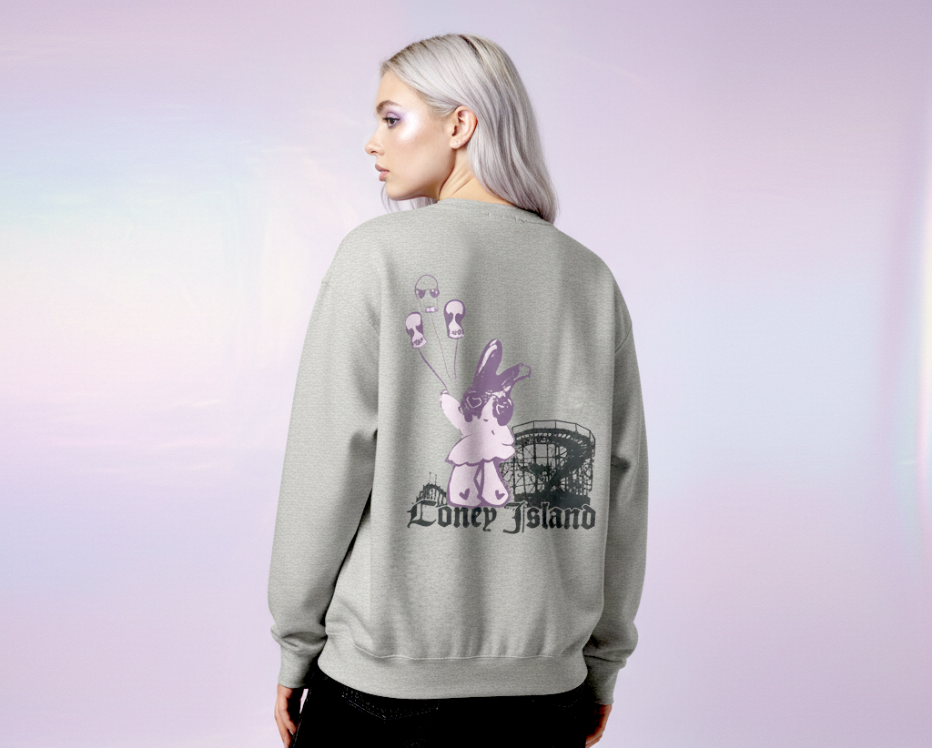 Thunderbolt bunny gray Unisex Premium Sweatshirt