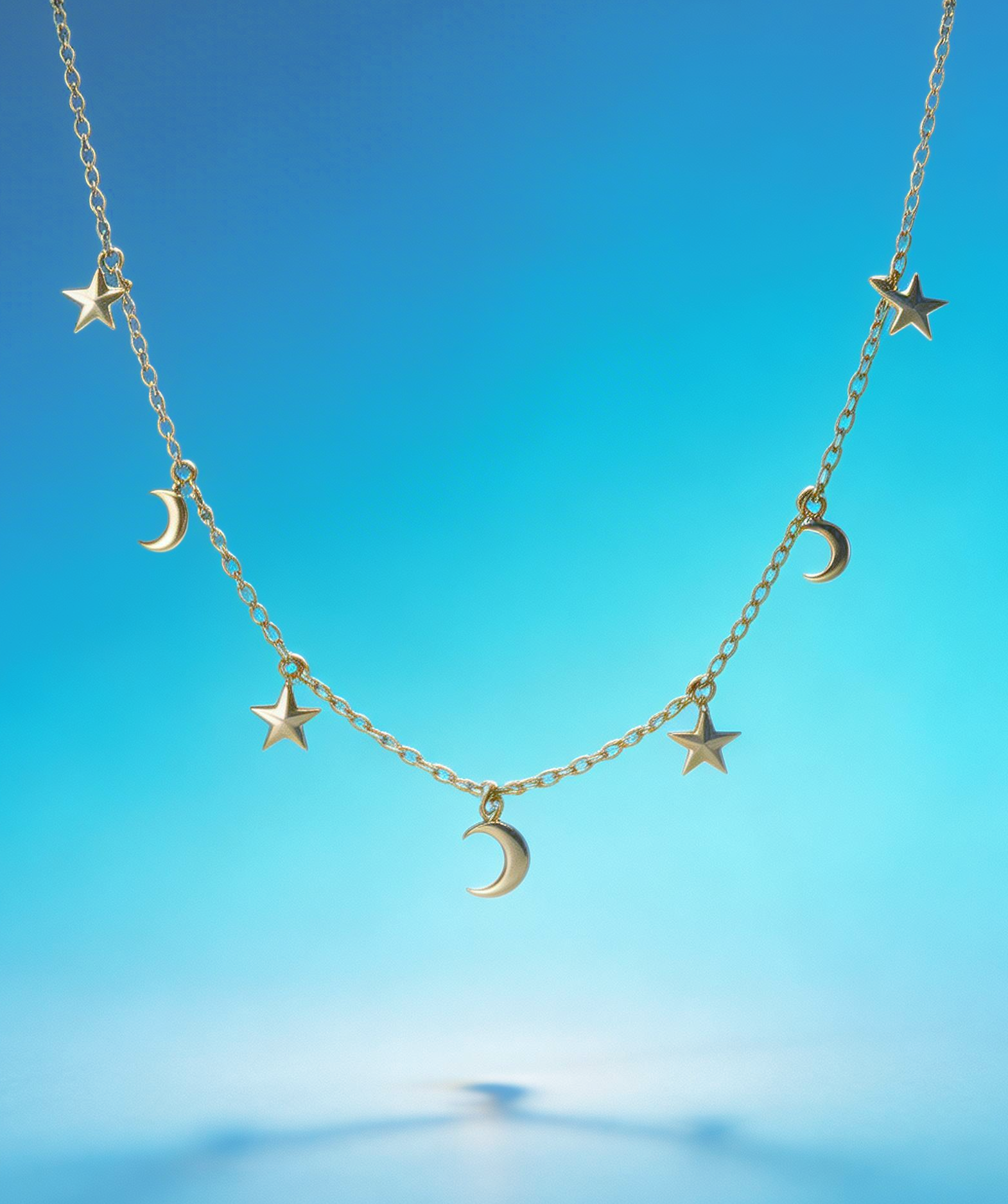 Sterling silver star necklace with minimalist Y2K celestial styling worn as everyday jewelry.